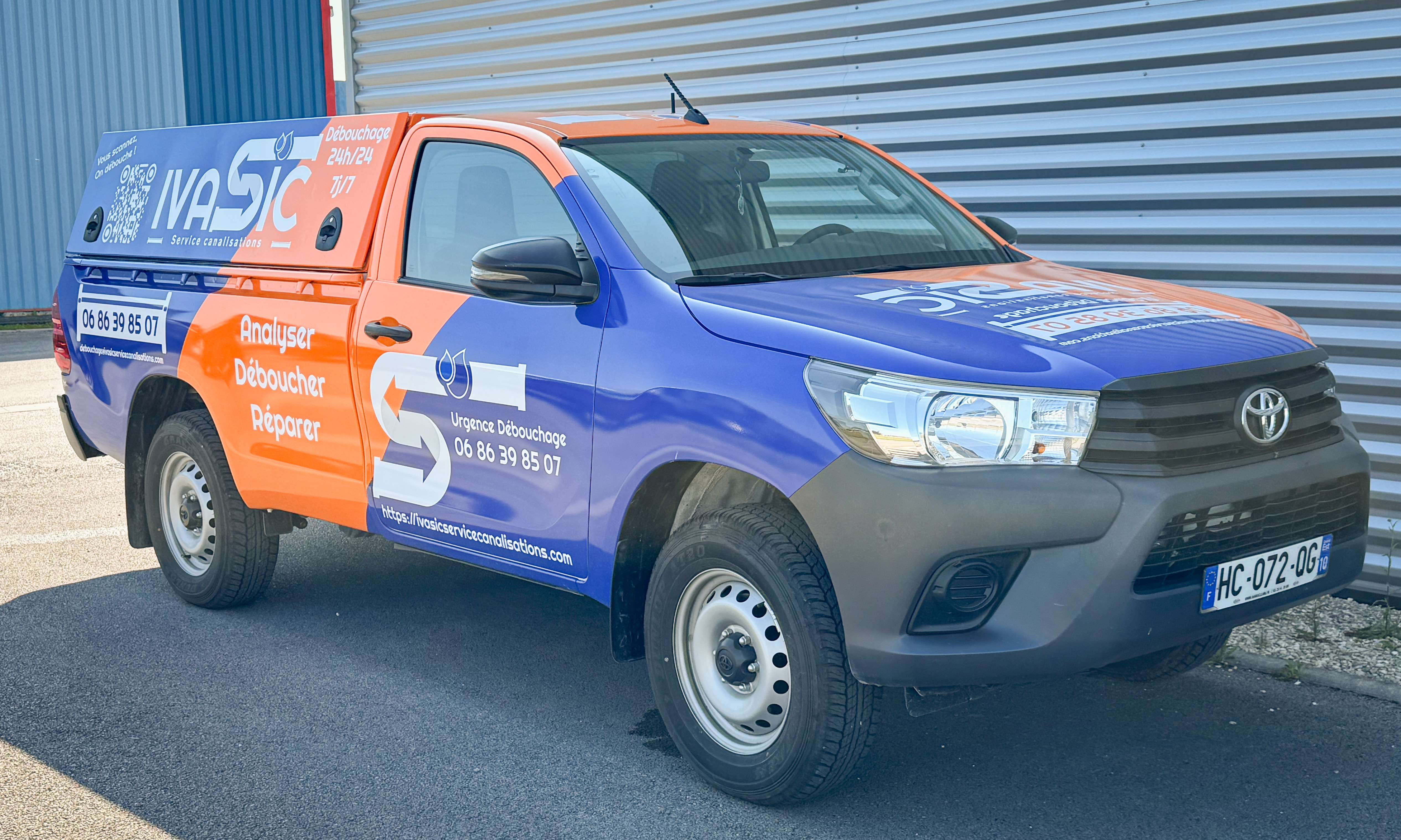Flocage pick-up Ivasic Service Canalisations
